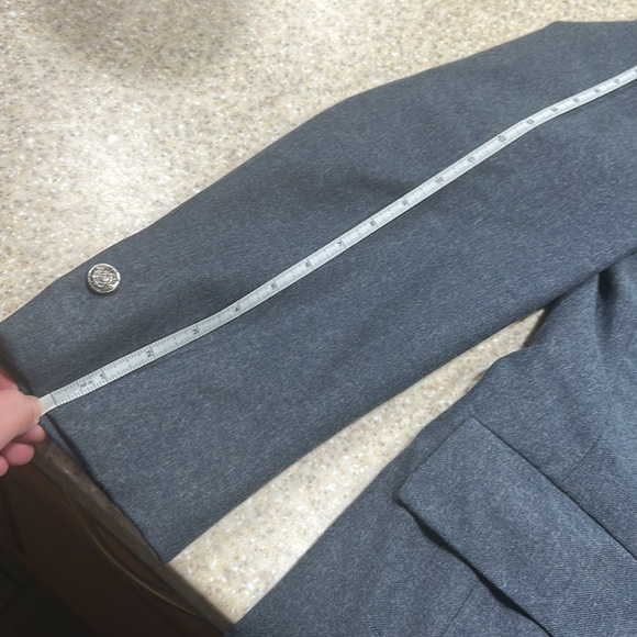 🌖 Blue gray men’s sports jacket blazer 100% pure virgin wool - Picture 8 of 11